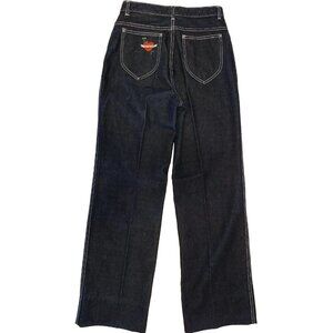 70s 80s Brittania Jeans Womens 13 High Rise Wide Leg Embroidered Heart 29x31.5